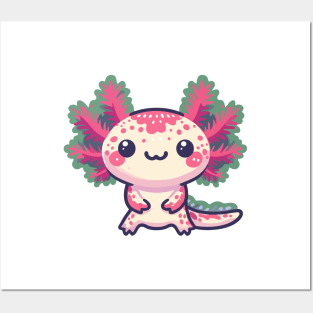 Cute Axolotl Posters and Art